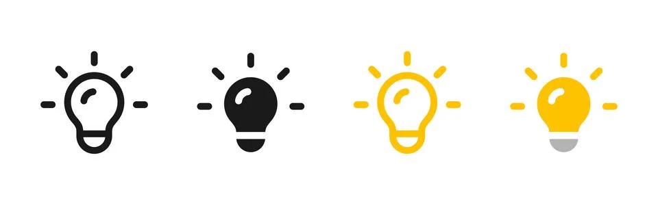 Light bulb icon. Creativity and innovation vector concept. Lightbulb electr.. Stock Illustration