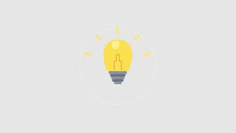 Light Bulb Icon - Creativity Innovation and Thought - animation loop alpha 库存影片 334728356