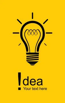 Light Bulb icon, elegant bulb icon. Idea Stock Illustration
