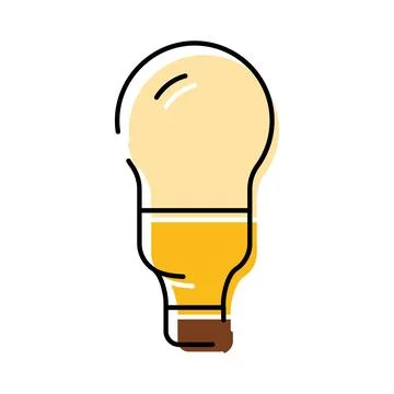 Light bulb icon generating creative new ideas 库存插图