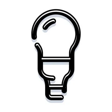 Light bulb icon generating creative new ideas Stock Illustration