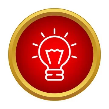 Light bulb icon generating creative concept solutions Stock Illustration