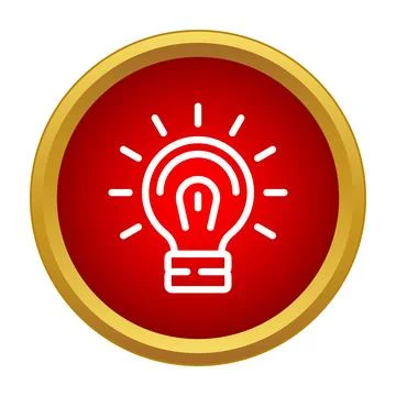 Light bulb icon generating creative idea and innovation Stockillustratie