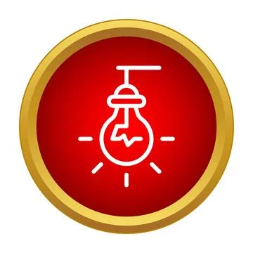 Light bulb icon generating illuminated new idea solution 库存插图