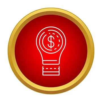 Light bulb icon generating money idea business concept Stock Illustration