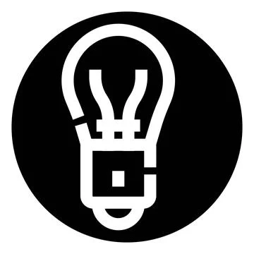 Light bulb icon generating new solution concepts Illustrazione stock