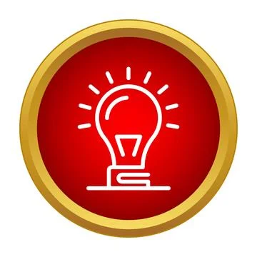 Light bulb icon generating new creative ideas Stock Illustration