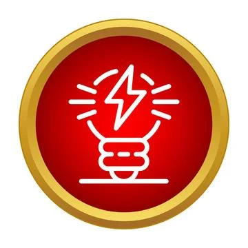 Light bulb icon generating power energy idea Stock Illustration