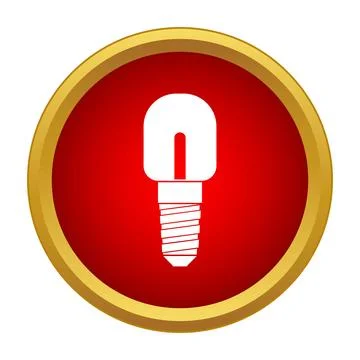 Light bulb icon generating solution idea on button Stock Illustration