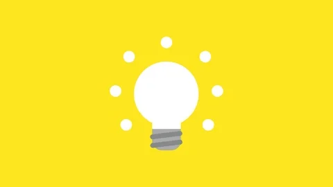 Light bulb icon glowing animation. Stock Footage 115542149