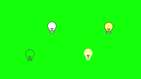 Light bulb icon - idea, creativity and innovation concept (5 second loop) Stock Footage 310980222