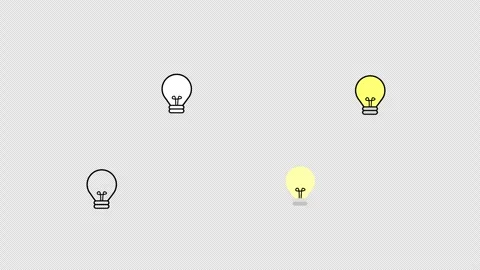 Light bulb icon - idea, creativity and innovation concept (5 second loop) Stock Footage 310980243