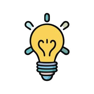 Light bulb icon. Idea symbol. Flat design. Vector illustration. Stock-Illustration