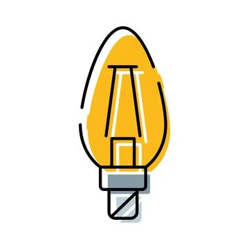 Light bulb icon illustrating idea inspiration creativity Stock Illustration