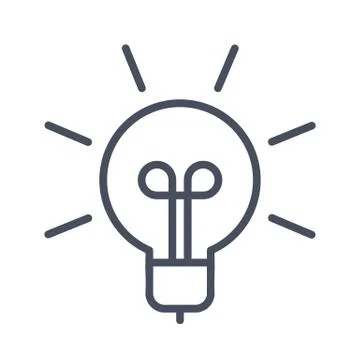 Light bulb icon Illustrazione stock