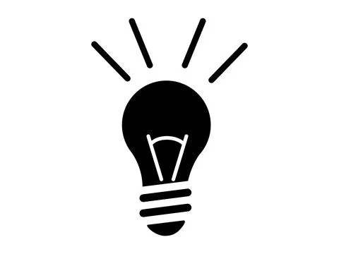 The light bulb icon. Stock Illustration