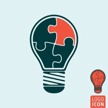 Light bulb icon isolated. Stock Illustration