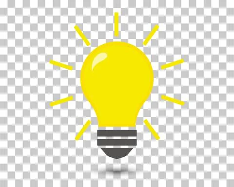 Light bulb icon isolated on white background. Vector illustration. Eps 10. Stock Illustration