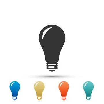 Light bulb icon isolated on white background. Energy and idea symbol. Lamp イラスト素材