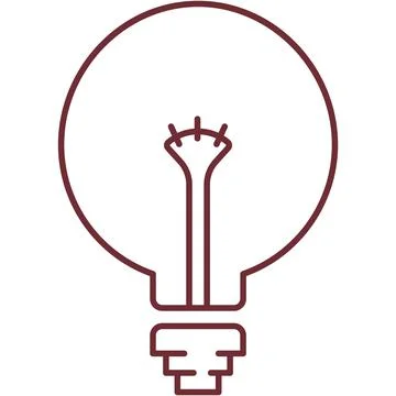 Light bulb icon lamp vector isolated on white Stock Illustration