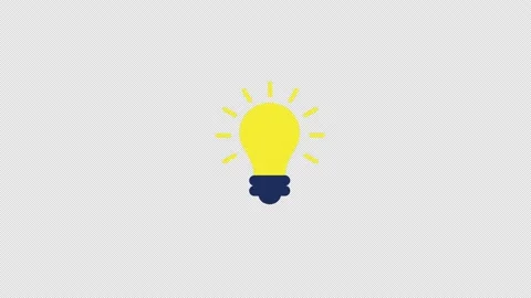 Light bulb icon motion graphics animation with alpha channel, transparent bac Stock Footage 206756035