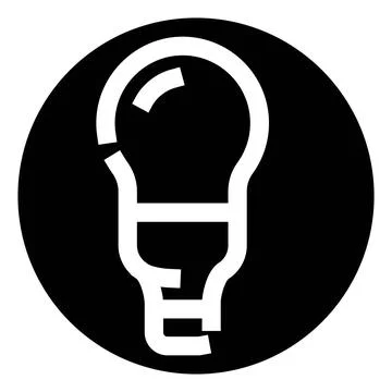 Light bulb icon representing big idea and solution Stock Illustration