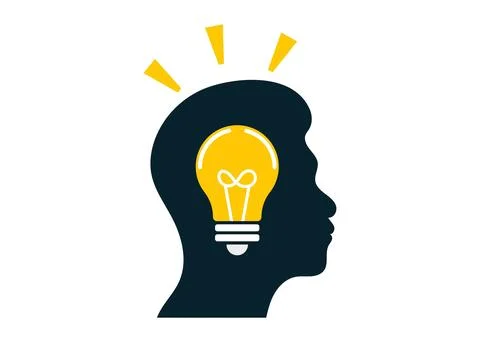 Light Bulb Icon Representing Bright Ideas Illustrazione stock