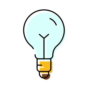 Light bulb icon representing brilliant idea and creativity Illustrazione stock