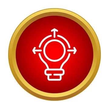 Light bulb icon representing business strategy innovation direction Illustrazione stock