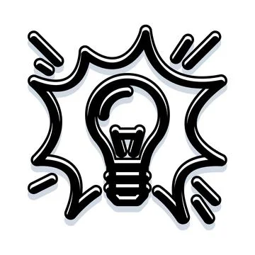 Light bulb icon representing creativity and inspiration Stock Illustration