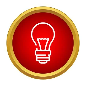 Light bulb icon representing creativity and inspiration Stock Illustration