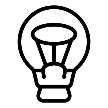 Light bulb icon representing innovation, creativity, and ideas Stock Illustration