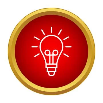Light bulb icon representing new idea and creativity Stock Illustration