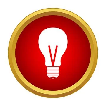 Light bulb icon representing new idea and inspiration Stock Illustration