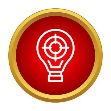 Light bulb icon representing targeted idea generation イラスト素材