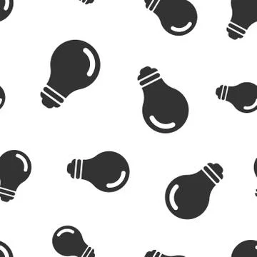 Light bulb icon seamless pattern background. Lightbulb vector illustration. L Illustrazione stock