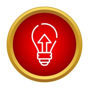 Light bulb icon signifying new idea growth Stock Illustration
