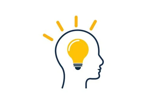 Light Bulb Icon Symbolizing Creative Thinking Stock Illustration