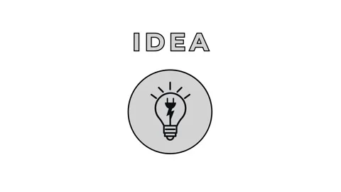 Light Bulb Icon, Symbolizing Creativity And Innovation Animated Reveal Stock Footage 287113806