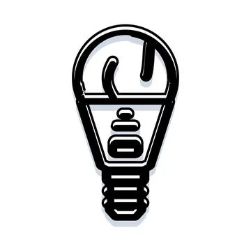 Light bulb icon symbolizing creativity and generating ideas Stock Illustration