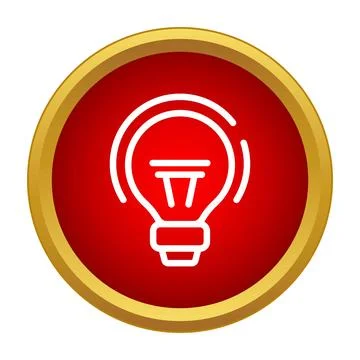 Light bulb icon symbolizing creativity and problem solving 스톡 일러스트