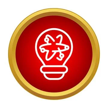 Light bulb icon symbolizing scientific idea innovation Illustrazione stock