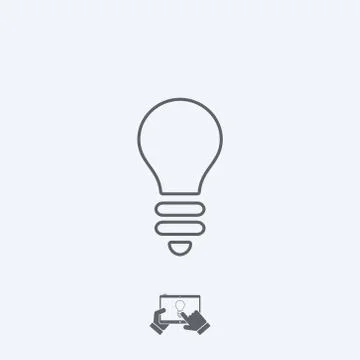 Light bulb icon - Thin series Stock Illustration