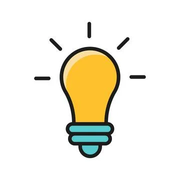 Light bulb icon vector design templates simple and modern Stock Illustration