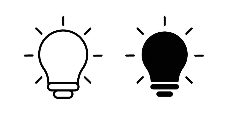 Light bulb icon vector design illustrations Stock Illustration