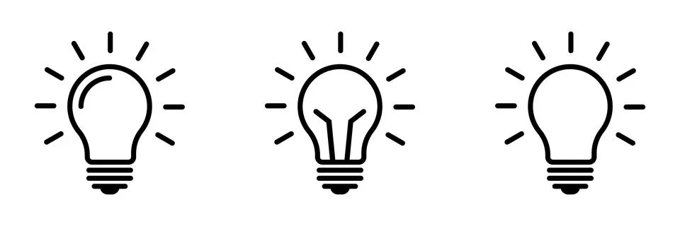 The light bulb icon vector, full of ideas and creative thinking Stock Illustration