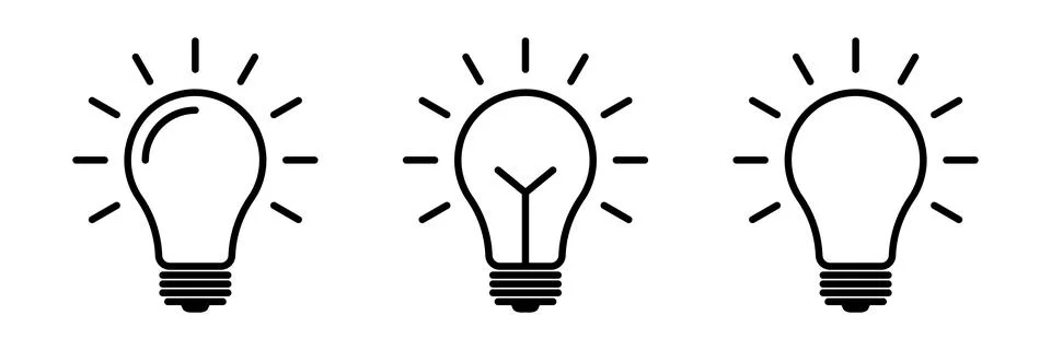 The light bulb icon vector, full of ideas and creative thinking Stock Illustration