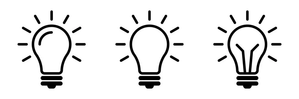 The light bulb icon vector, full of ideas and creative thinking Stock Illustration