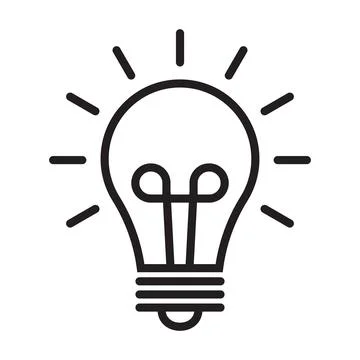 The light bulb icon vector, full of ideas and creative thinking Stock Illustration