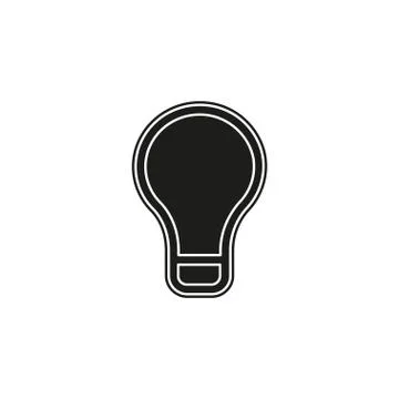 Light bulb icon, vector idea, creative design concept, innovation symbol Stock Illustration